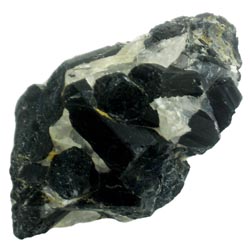 Tourmaline (Schorl) on Quartz Matrix