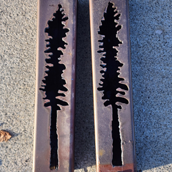 Illuminated Metal Light Pilars